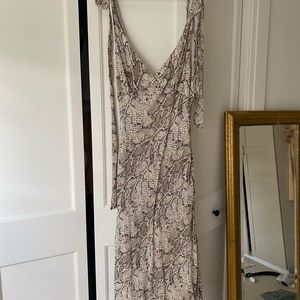 Reformation snakeskin dress